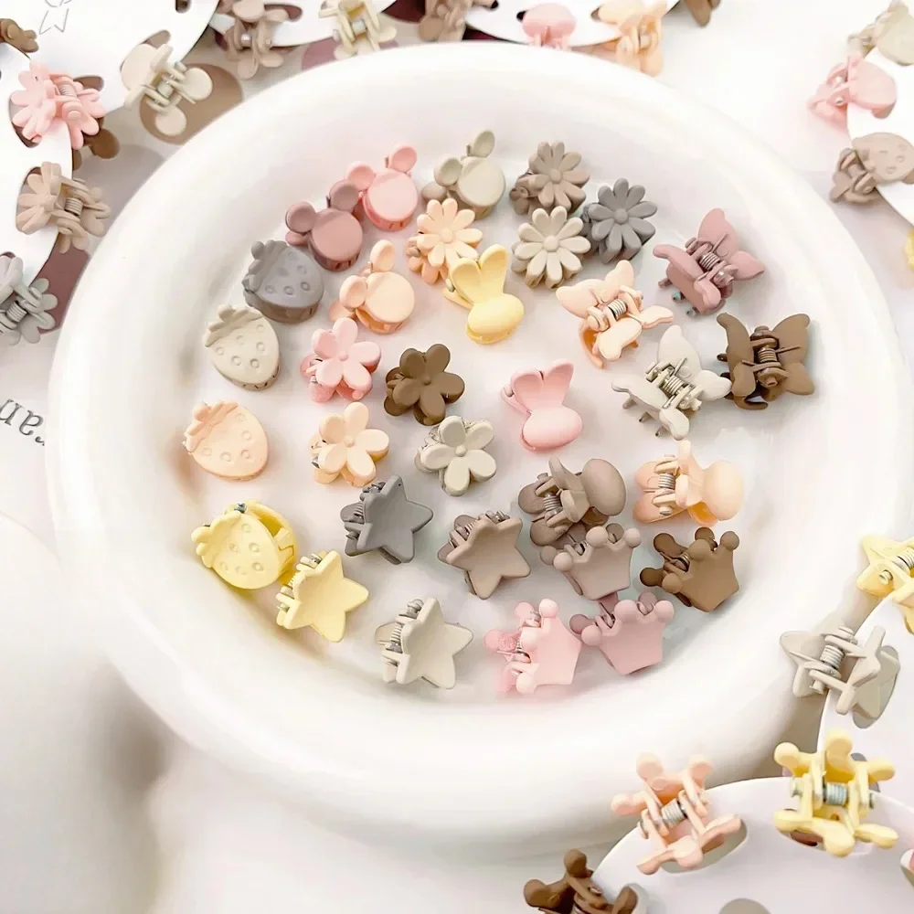 10 pièces mignon étoile papillon petite griffe de cheveux crabe pinces à cheveux filles enfants Mini dessin animé pinces à cheveux bébé chapeaux accessoires ensembles