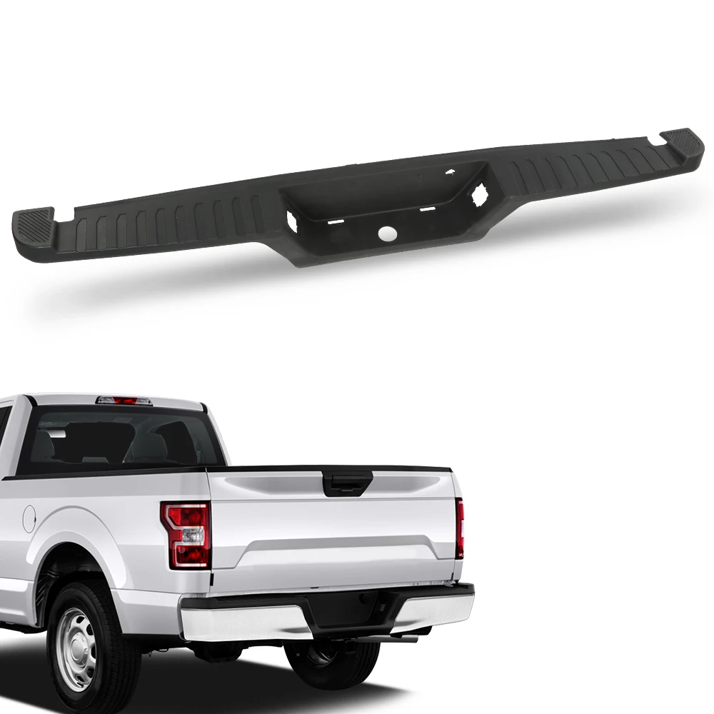 

Защитная накладка на верхнюю часть заднего бампера без отверстий для буксировочной тяги и датчиков парковки, для Ford F-150 2015-2020, черный пластик, прочный, надежный