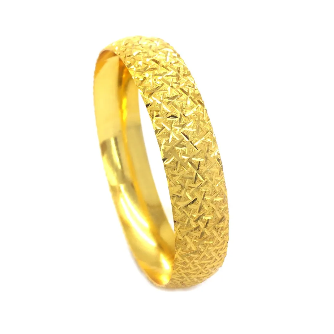 

Wholesale 22 Carat 1.5 Cm Width Pure Gold Plated Women's Shard Glass Bracelet Bangle Bracelet 2023 New Fashion Trend Stainless