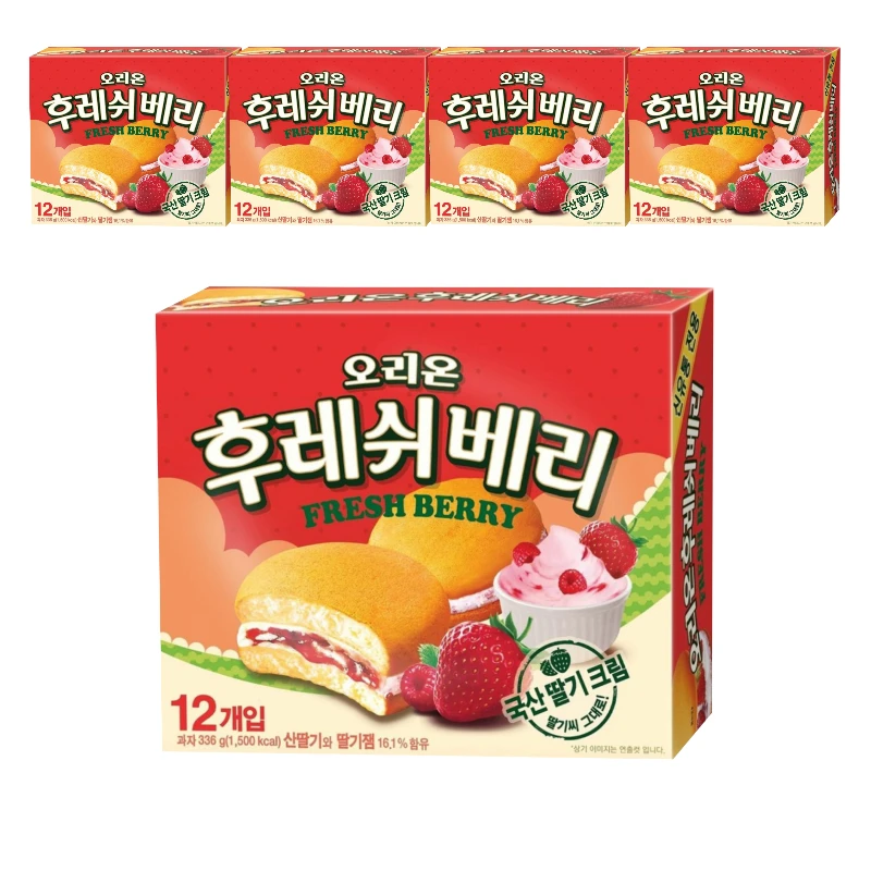 오리온 후레쉬베리 336g 4개