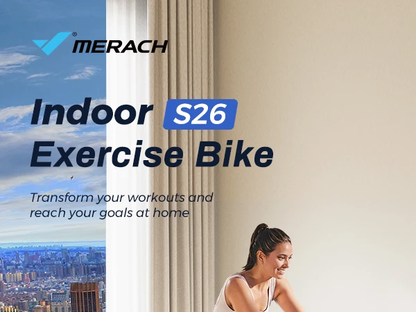 MERACH Heimtrainer-Bremsbelag, stationäres Fahrrad, geräuscharm, für den Innenbereich, Fahrrad, 270 Pfund Tragkraft, Tablet-Halterung, Fitness-Kurse – Detail 2
