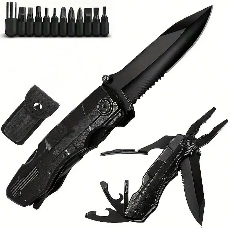 Multifunctionele Enkelgereedschap Tang Edc Schroeven Multi-Head Combinatie Outdoor Draagbare Huisonderhoud Vouwtang - afbeelding 2