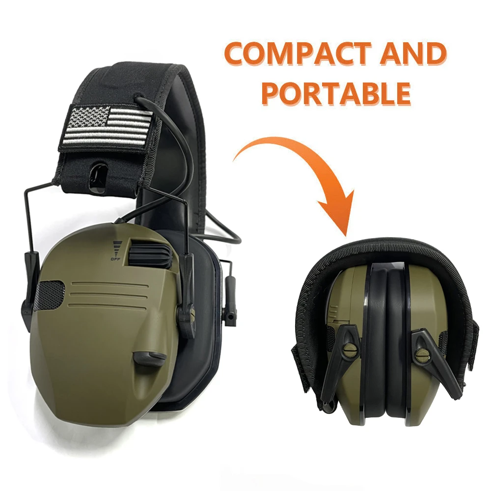 Tactical Headset Hearing Ear Protection 23dB Electronic Earmuffs Shooting Ear Protectors Hunting Noise Reduction Soundproof