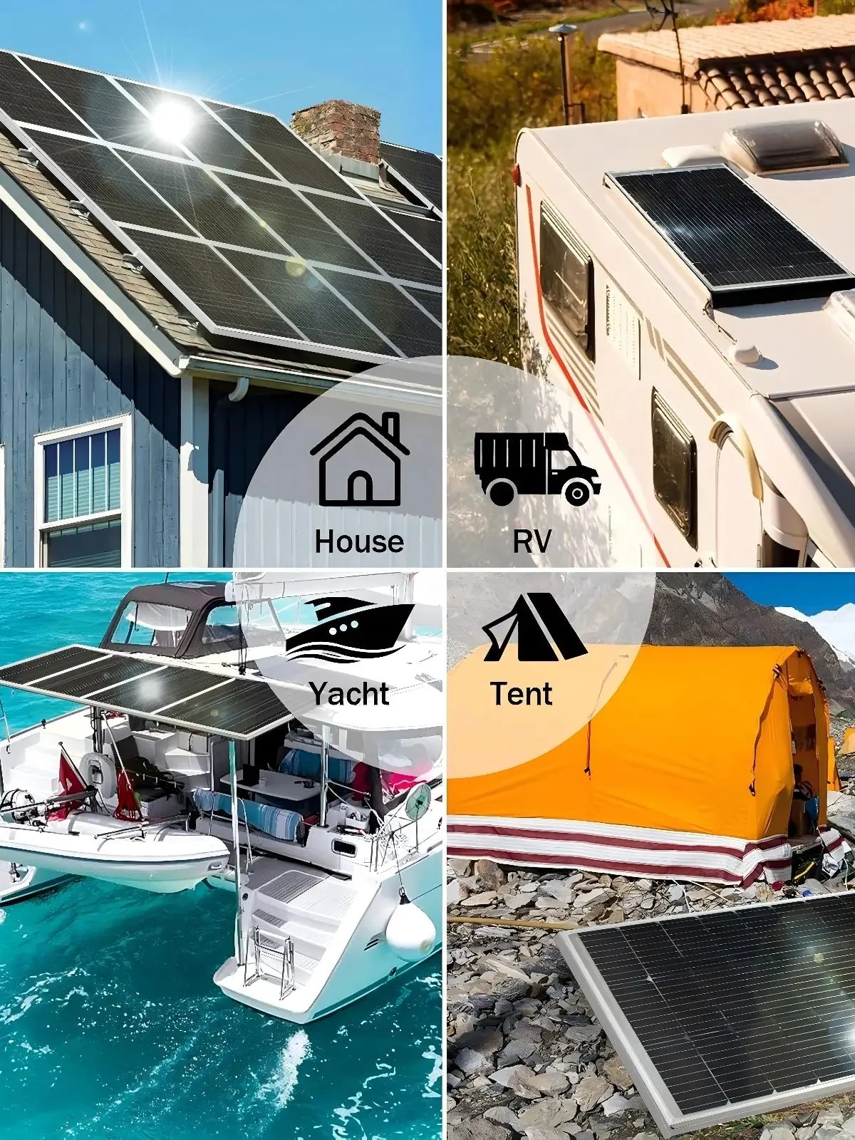 240W Bifaziales Solarmodul, 18V Tragbares Hartglas-Solarmodul, Effizient, Wasserdicht und Langlebig für Balkon, Dach, Garten, Camping, Wohnmobil
