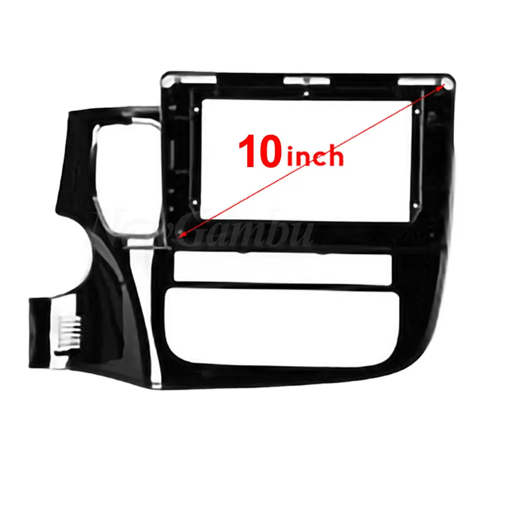 10inch 2Din Car DVD Frame Audio Fitting Adaptor Dash Trim Kits Facia Panel For Mitsubishi Outlander 3 GF0W GG0W 2012 - 2021 Left