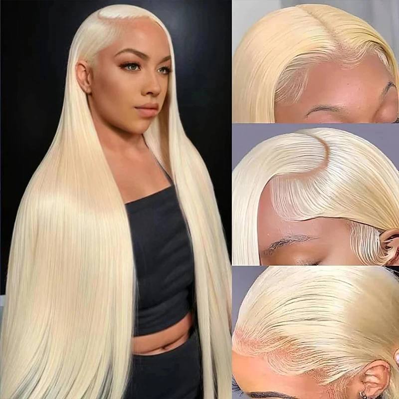 30 40 Inch 613 Honey Blonde 13x4 Lace Front Human Hair Wigs Brazilia Straight 200 Density 13x6 HD Transparent Frontal Wig Women