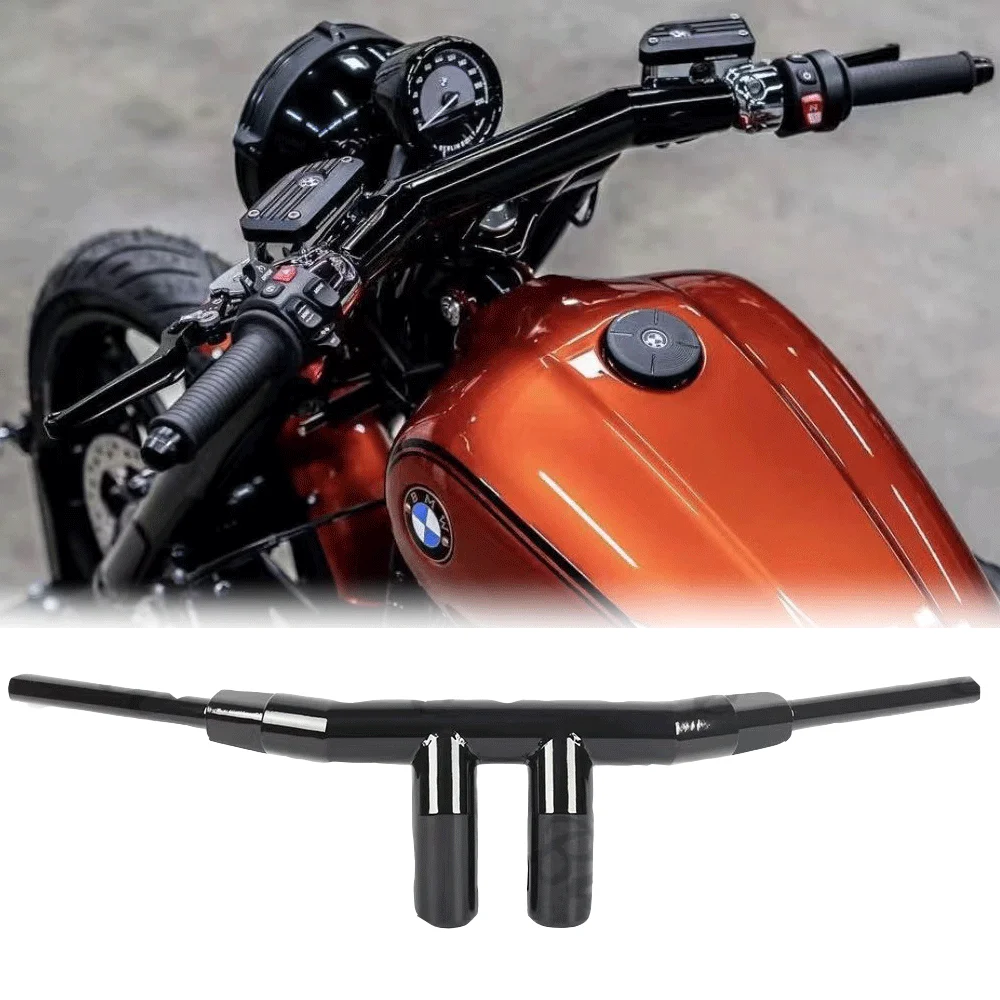 Motorcycle Custom Chrome/Black 2-inch T handlebars for BMW R18 7/8 inch 22.2mm Steering Wheel