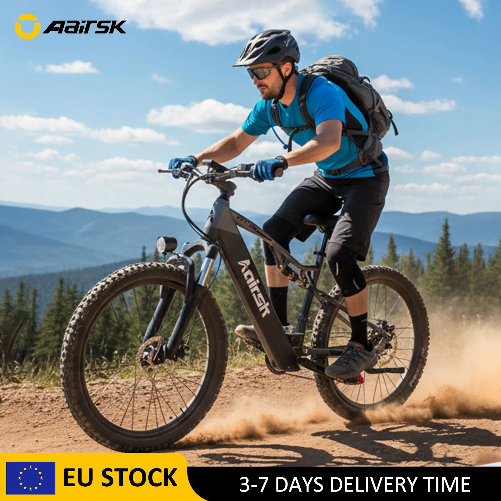 26-Zoll-Offroad-Reifen-Elektro-Mountainbike für Erwachsene, 250-W-bürstenloser Motor, 48-V-20-Ah-Akku für bis zu 70 km Reichweite, 25 km/h, Doppelfederung, 21-Gang-E-Bike, NFC-Entriegelung