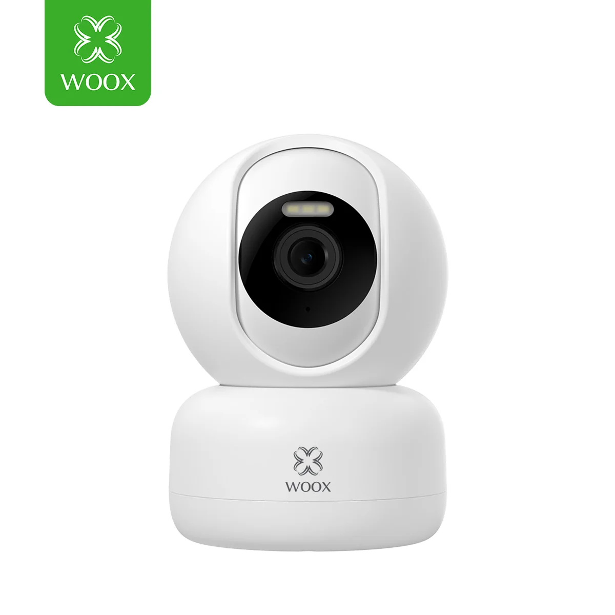 Cámara PTZ inteligente WOOX, calidad 2K HD con resolución de 3 MP, alcance de visión nocturna de 12 metros, monitoreo de cobertura total de 360°, comunicación bidireccional