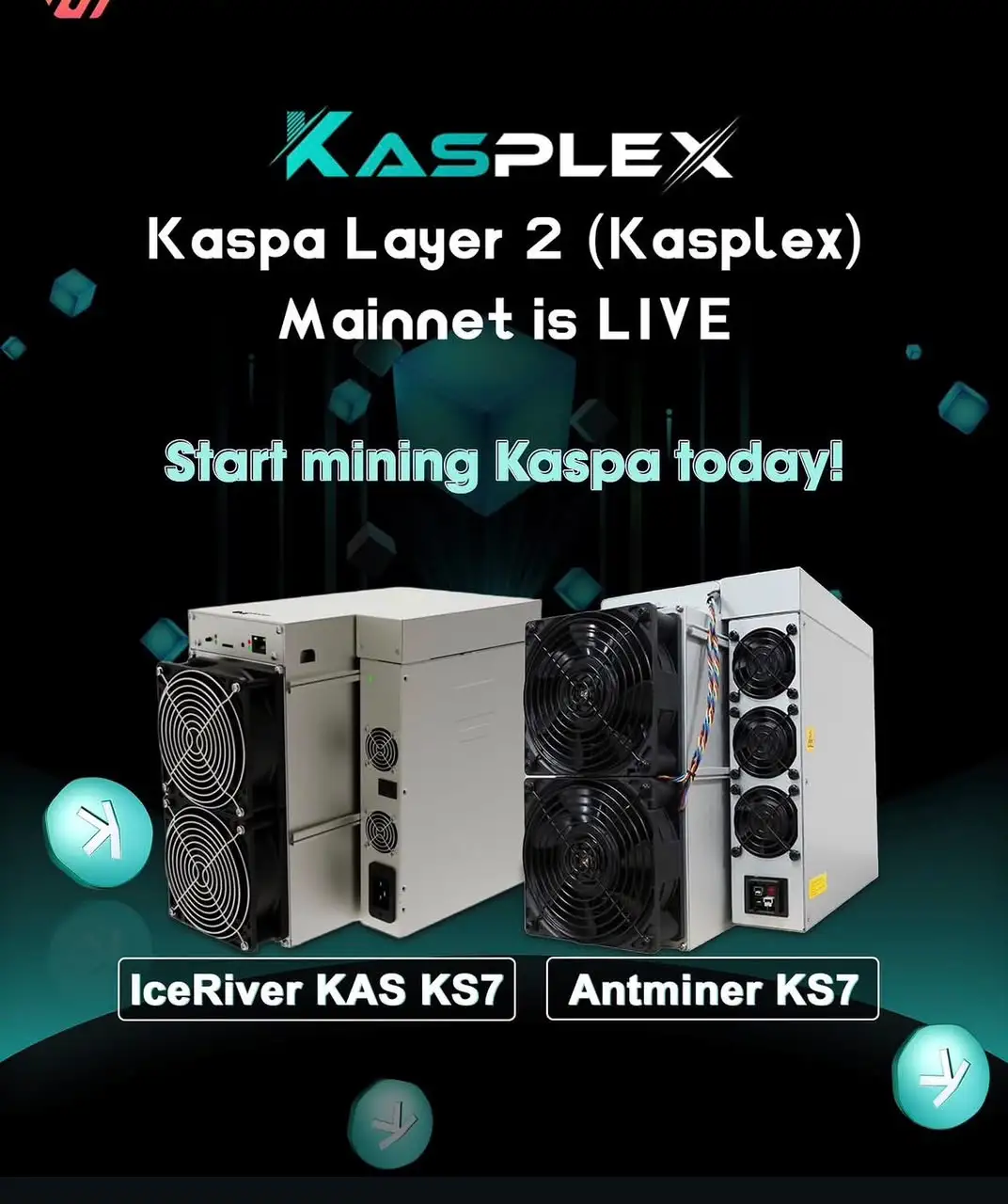 Antminer KS7 40T Bitmain Kaspa Miner 3080W High Power KHeavyHash Algorithm KAS Mining Hardware Efficient Mining Rig