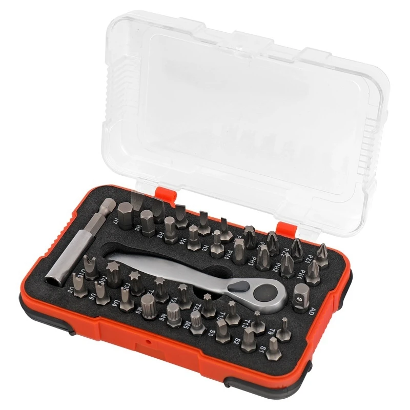 

MINI 39 PCS CR-V Ratchet Wrench 1/4 "Wrench Tool Set Socket Set Y-shaped slotted hexagonal cross screwdriver Bit Set Tool box