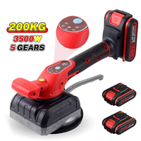 200KG Cordless Tile Tiling Machine 5Gears Electric Wall Floor Tiles Laying Vibrating Tool Enlarged Suction Cup Tile Paving