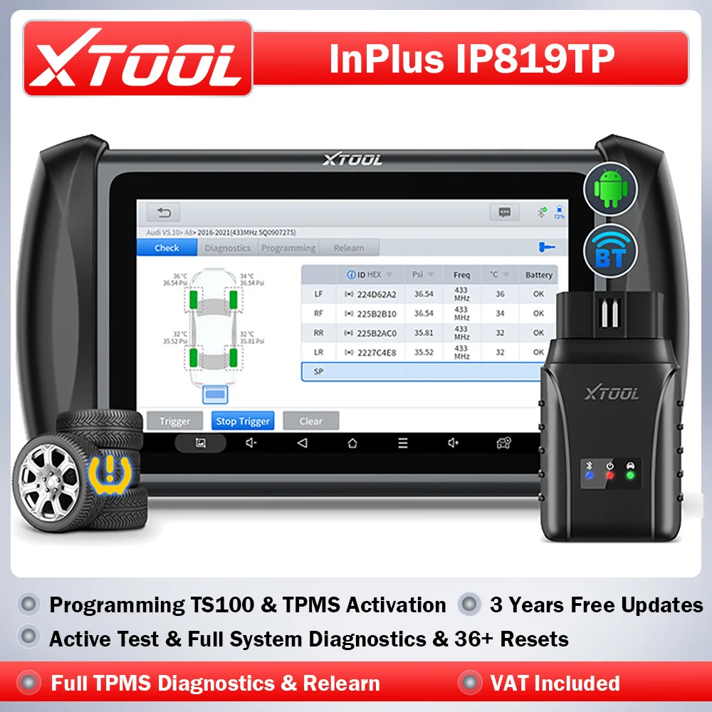 Escáner OBD2 XTOOL IP819TP Herramienta de