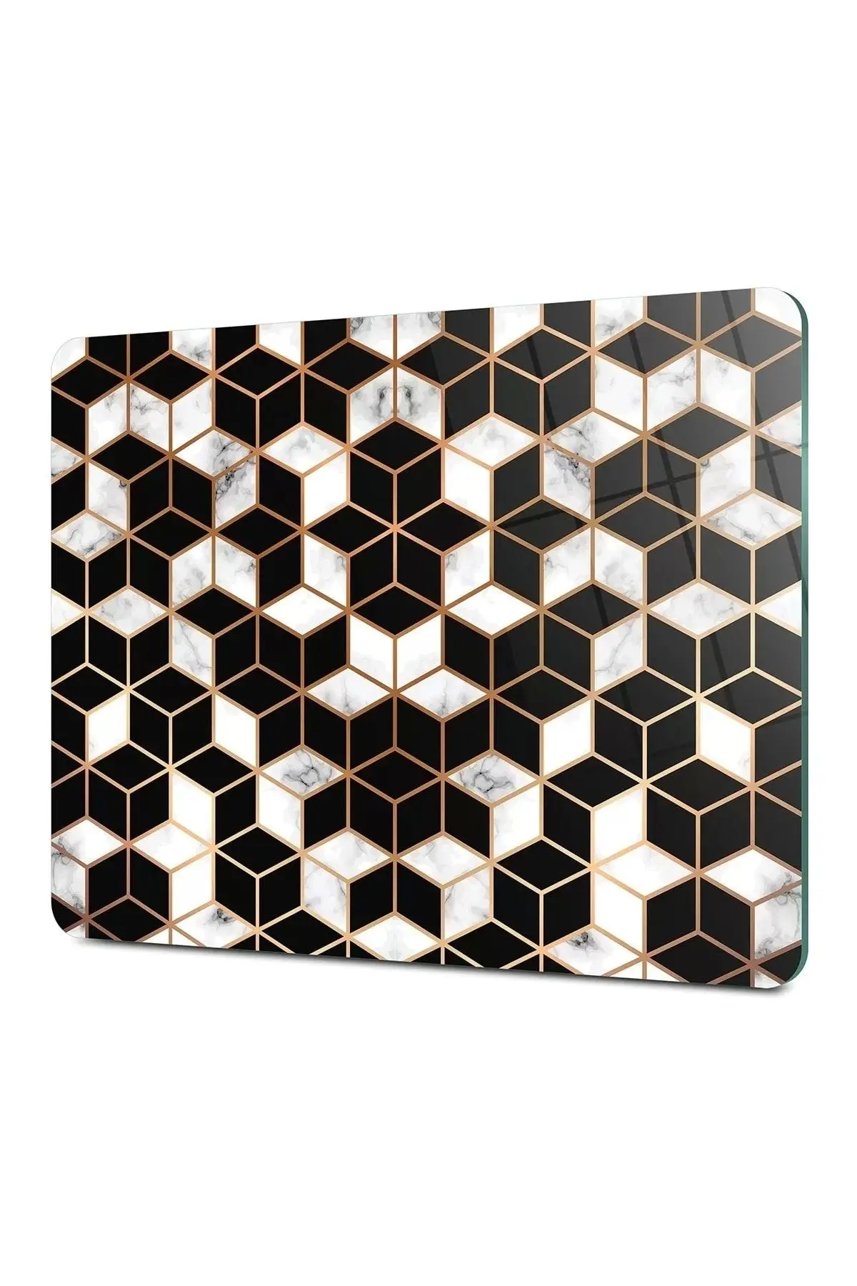 Modern Healthy Decorative Glass Cutting Endless Square Pattern  Appearance Rectangular Cutting Board 20x30/30x40cm Fast Shipping