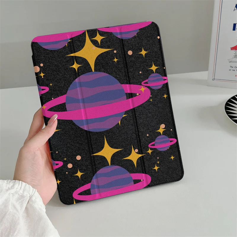 

Милый чехол для планшета Space Planet для iPad Pro 11 дюймов Air 2024 iPad Air 5/4 10,9 10 5/6/7/8 10,2 9,7 дюйма Air3 10,5 mini 6/5 Cover