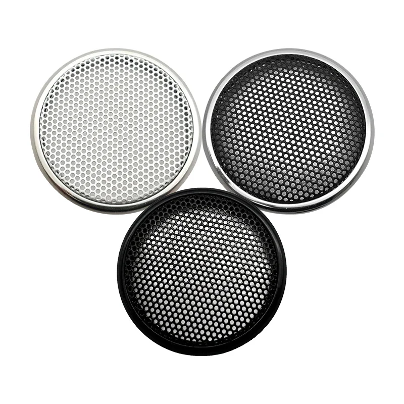 Osłona głośnika 51 mm, dekoracyjna ramka ABS, czarno-biała siatka metalowa do ochrony wysokotonowego głośnika samochodowego 1-1,5 cala — zdjęcie 2