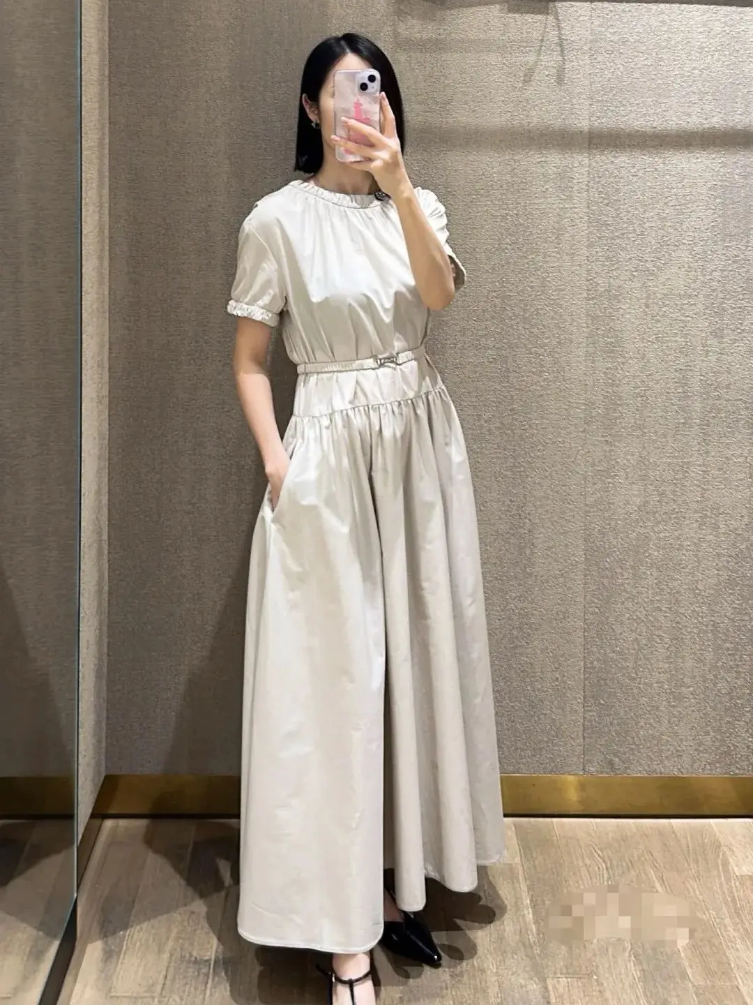 カジュアルなレディースサマービジネスレディコットンワンピース