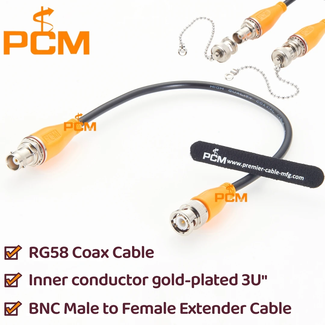 RG58 BNC Extender Male Plug to Female Jack Bulkhead RF Pigtail Coax Coaxial Connector Jumper Cable 50 Ohm for CCTV video Antenna