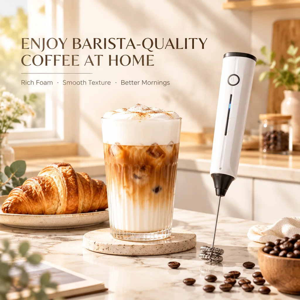 Espumador de leche eléctrico 3 - Electric Milk Frother Handheld reseña y precio