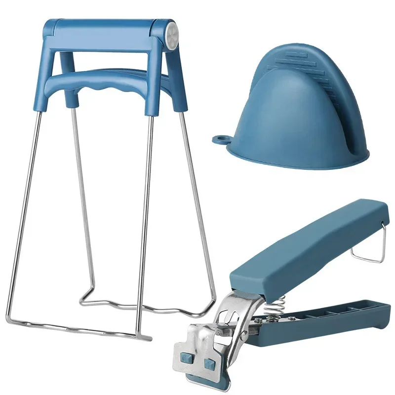 Pince à bol Anti-brûlure en acier inoxydable, pince à légumes cuites à la vapeur, pince pour barbecue, plateau de levage pour la cuisine, outils de cuisine pratiques