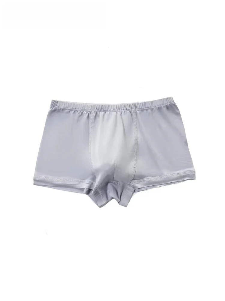 MĘSKIE BOKSERKI 100% Naturalny Jedwab Męskie majtki Zdrowe Solidne majtki cueca bokserki Bielizna męska calzoncillos — zdjęcie 2