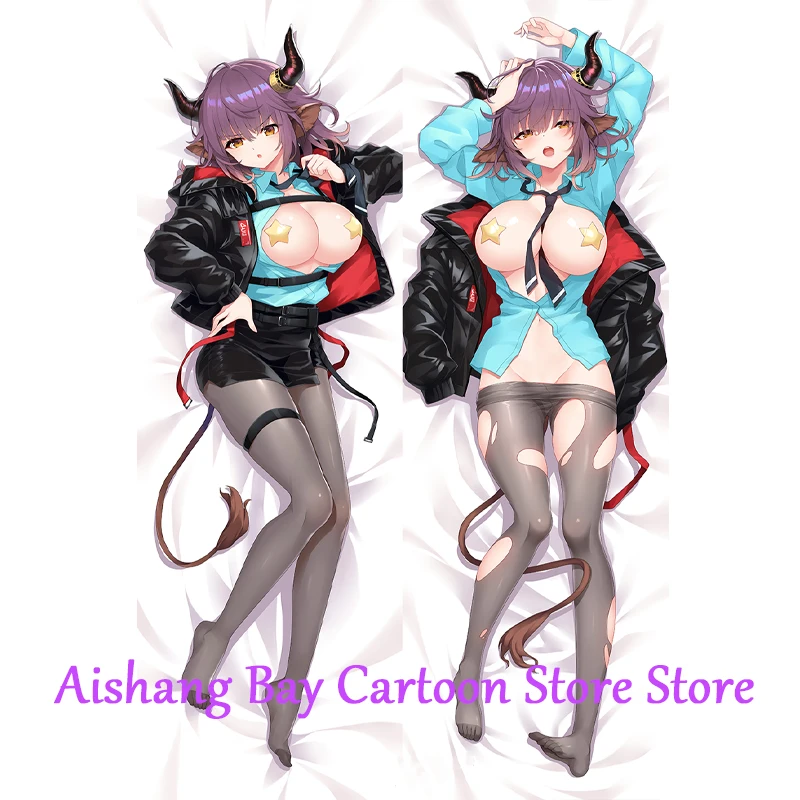 Dakimakura Anime Pillow Cover Cast Iron Damaged Stockings Double Sided Print Life-size Body Decoration