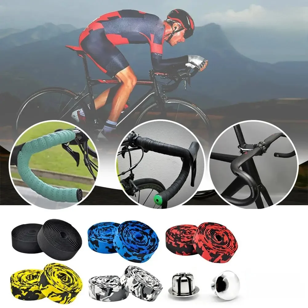 AliExpress NONE High-end Road Bicycle Handlebar Tape Non-slip PU EVA Bike Handlebar Strap Racing Bike Drop Bar Tape Road Cycling Accessories