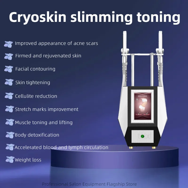 New Product 4 Handles Cryo Ems Plates Pads Sculpting Machine Cryoskin Skin Lifting Cool Freeze Fat Burning Device for Slimming