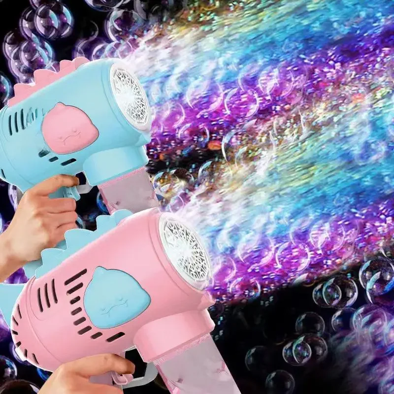 Kinderen 10-gaats elektrisch bellenpistool Automatische zeepblazer met licht Zomer Outdoor Party Games Bellenmachine voor jongens en meisjes - afbeelding 2
