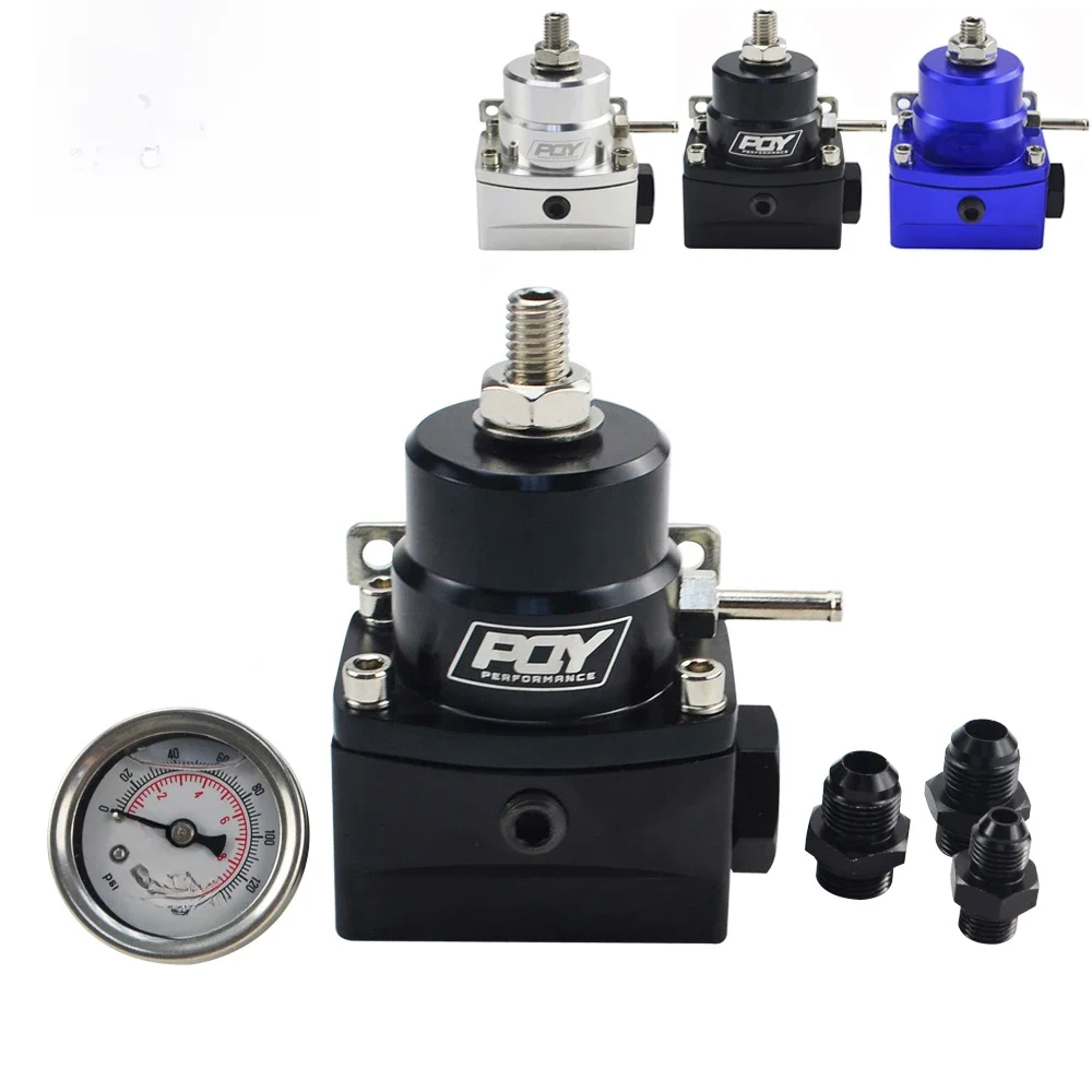 AN8 wysokiej regulator ciśnienia paliwa w/ boost - 8AN 8/8/6 EFI Regulator ciśnienia paliwa z manometrem PQY7855 — 2