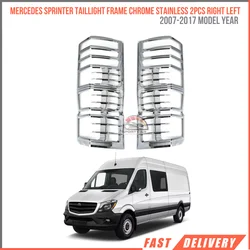 For Mercedes Sprinter 2007-2017 Taillight Frame Chrome Stainless 2Pcs Right Left Set Car Accessories High Quality