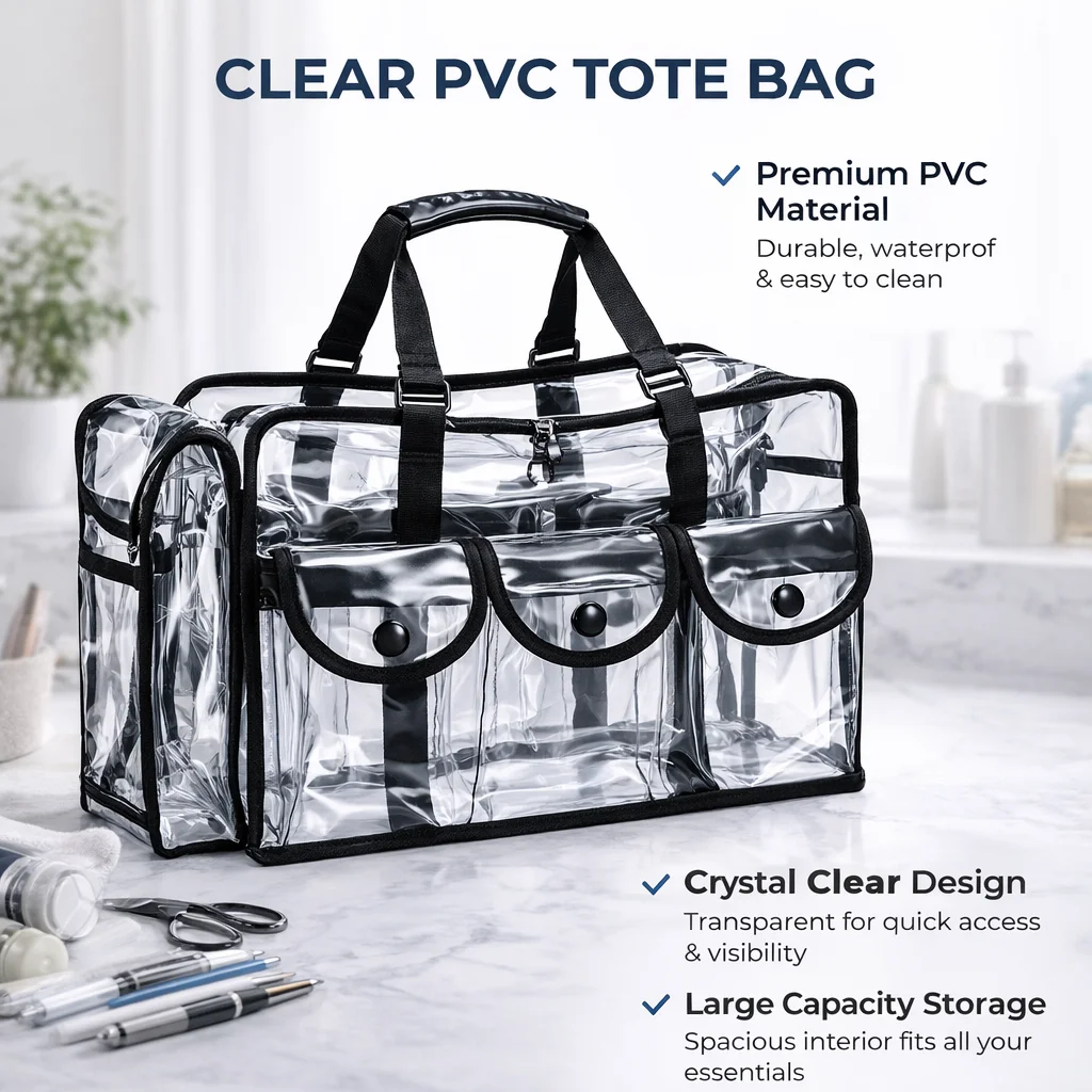 

The new transparent PVC makeup bag is easy to carry, and the transparent vinyl travel makeup bag is suitable for convenient trav
