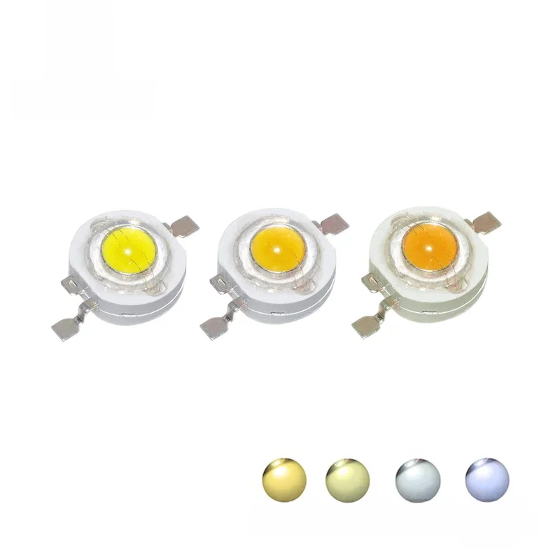 10-100szt LED COB Lamp Chip 1W 3W Czerwony Zielony Niebieski Biały UV LED Żarówka Dioda SMD Do DIY LED Reflektor Reflektor Downlight — zdjęcie 2