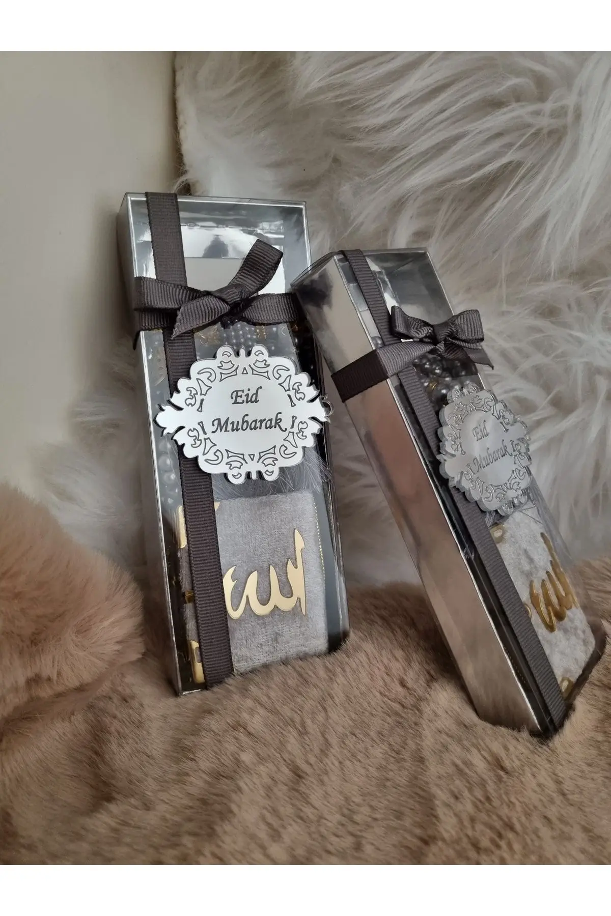 Gray Boxed Quran Rosary Mevlüt Hajj Engagement Wedding Gift can be personified by the name you want is written