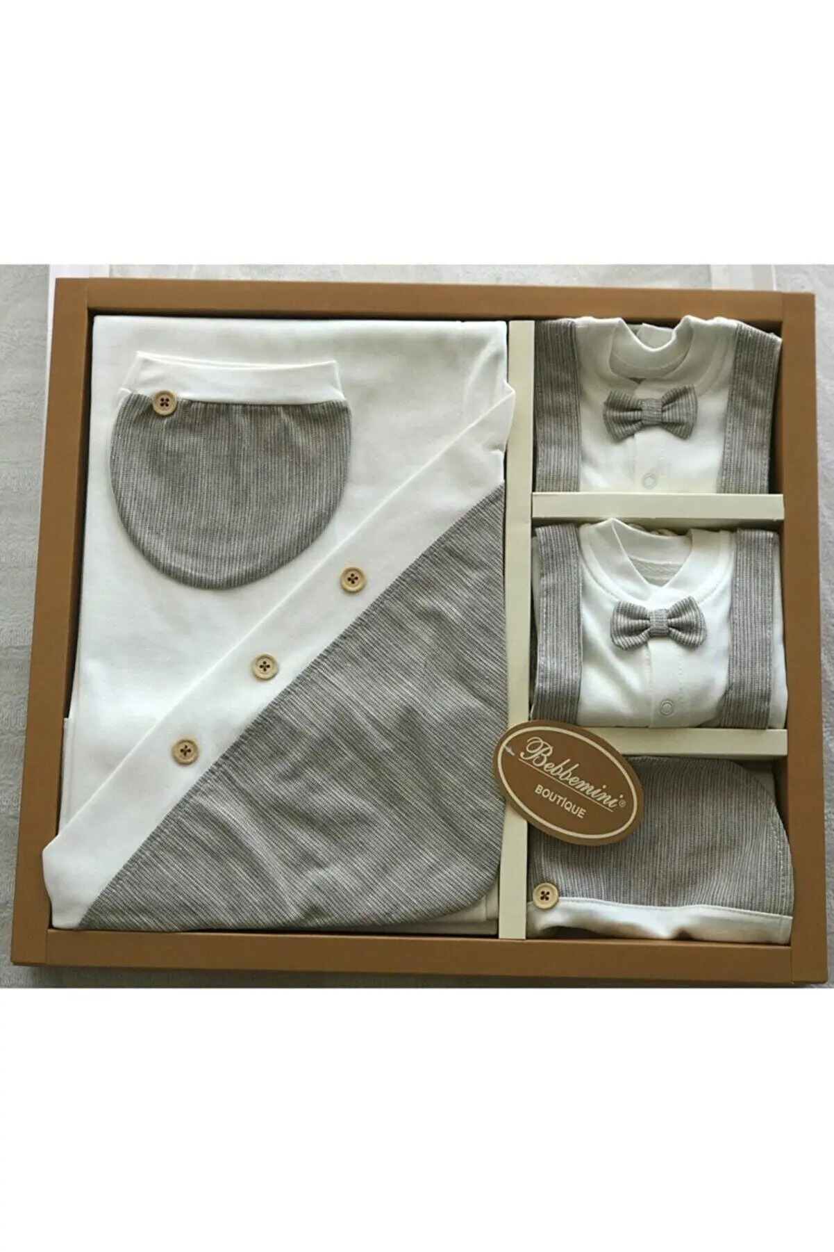 

Bebbemini Baby Boy Ecru Hospital Outlet Newborn Set 10 Pieces 0-3 Months Baby Sets Jumpsuit Underwear