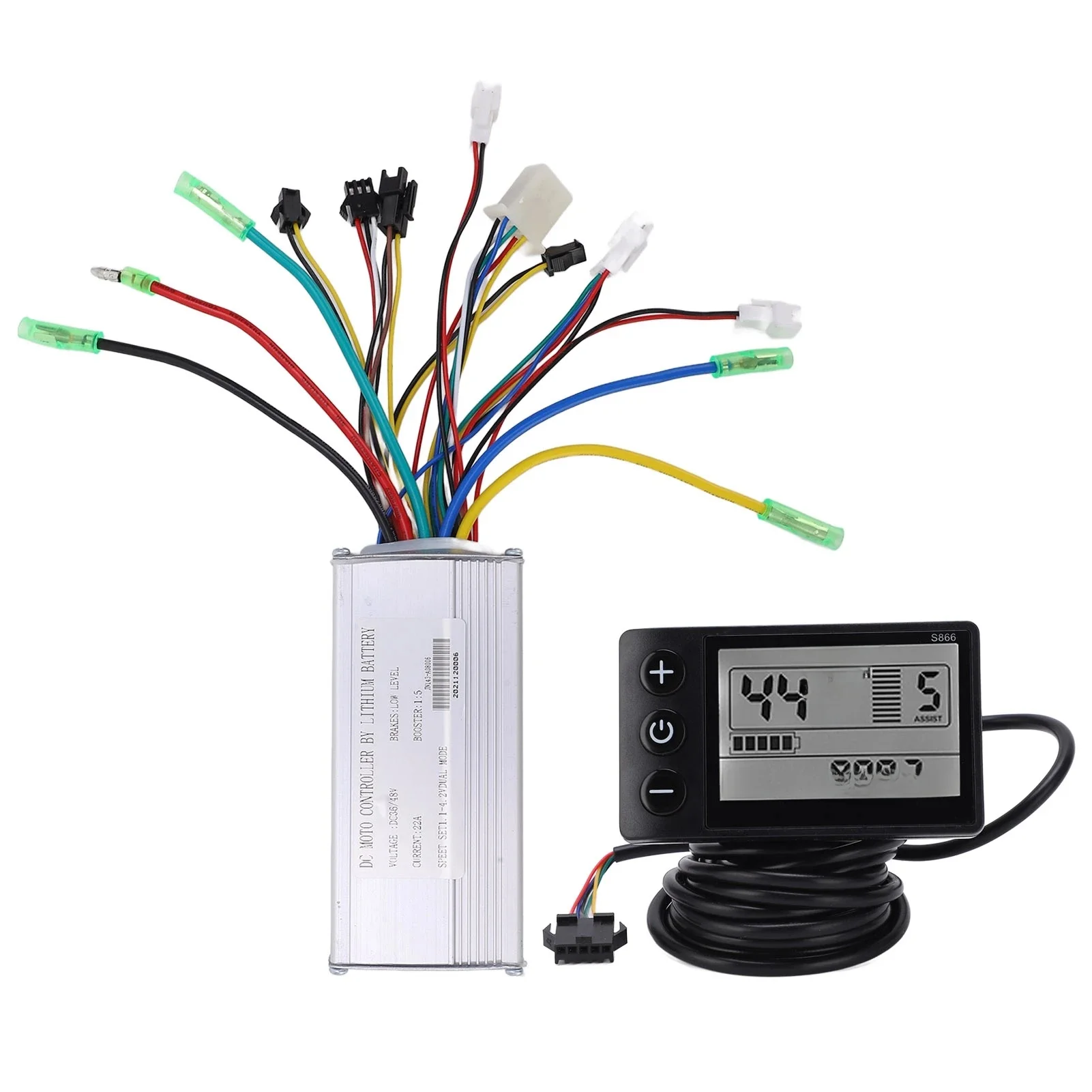 AliExpress Qiilu New 36/48V 500/750W Electric Bicycle Scooter Brushless Controller Kit IP65 Waterproof with LCD 866 Display Meter 22A9 Tube