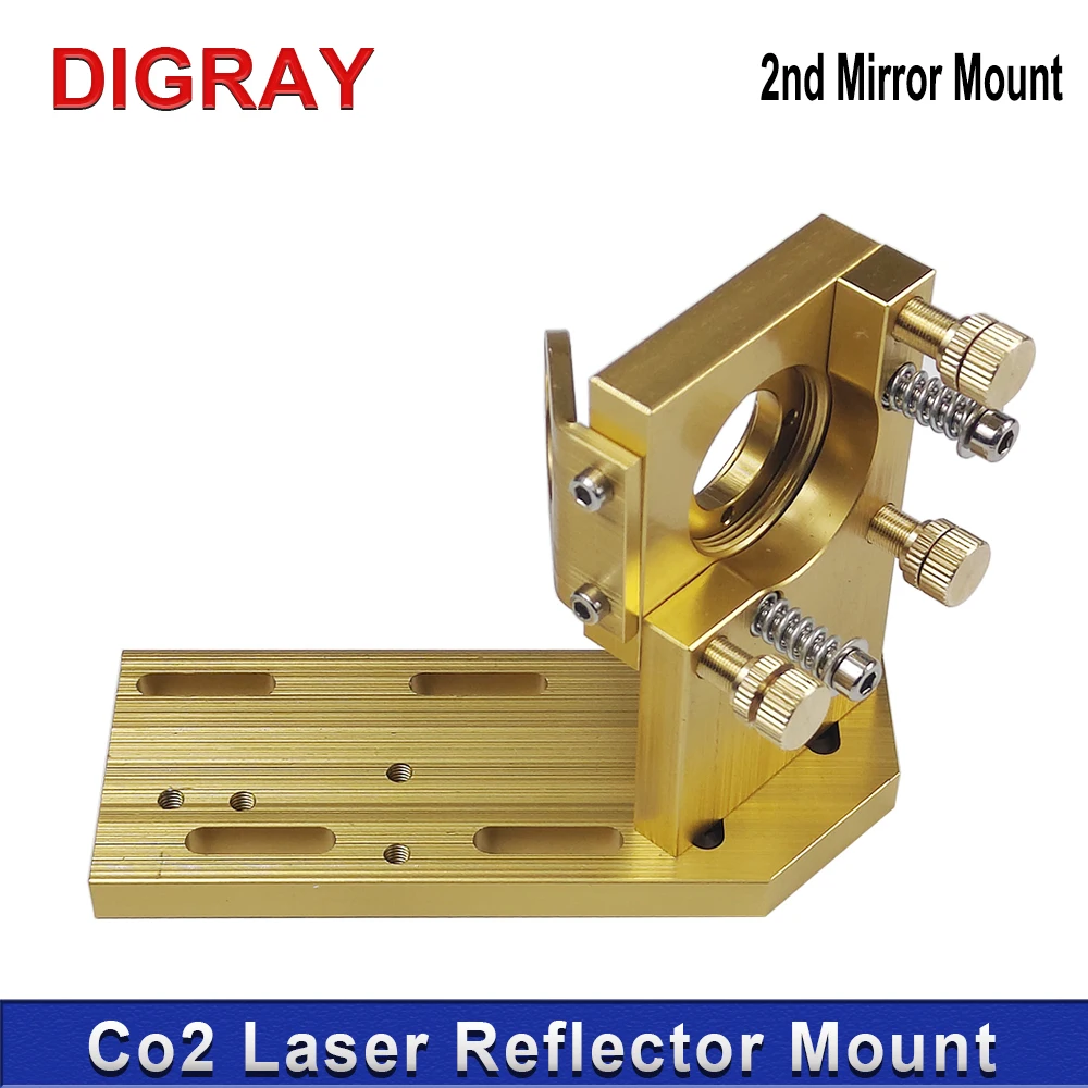 DIGRAY Co2-Laser-Reflektor-Spiegelhalter, zweiter Laser-Montage, 25-mm-Spiegelhalterung, integrierte Halterung für Co2-Graviermaschine