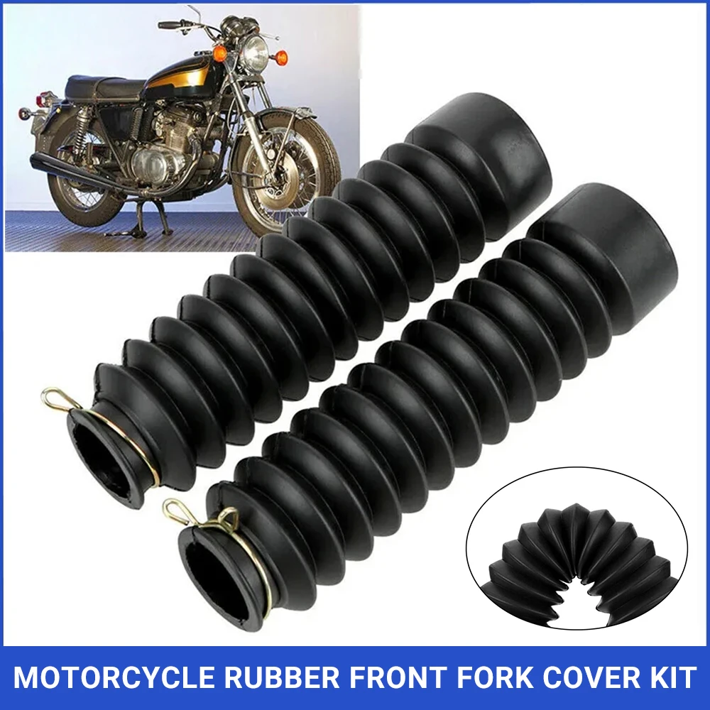 NEW Motorcycle Rubber Front Fork Cover Dust Gaiters Gaitor Boot Shock Absorber