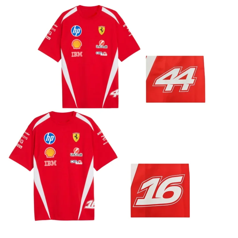 Ferrari 2026 driver number 16 Leclerc number 44 Lewis driver T-shirt, fan exclusive, racing fan exclusive jersey