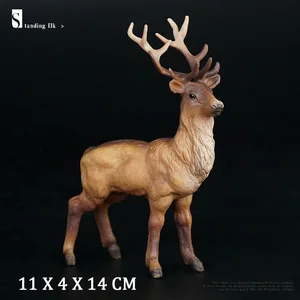 Aktion der Wildtier -Simulations -Aktion, Elefant, Löwe, Rinque, Braun, Bär, Wildtiere, Sika, Hirsche, Nilpferd, Zebra, Krokodil, Kinderspielzeug 8 Hauptverkäufe von Cervo Miniatur - №5