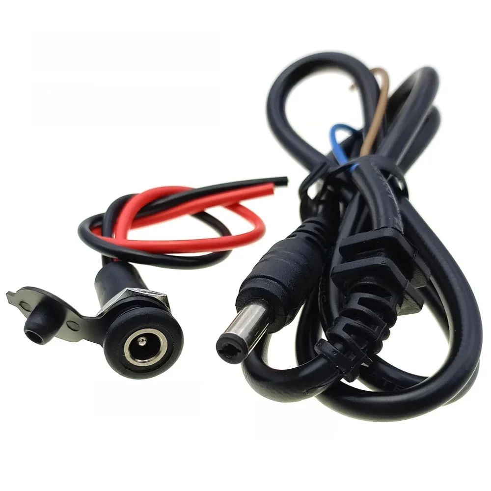 AliExpress HBXINTAO DC2.1/2.5 Charger Plug Socket Electric Bicycle Charging Head Lithium Battery Output Line 36V/48V/60V Round Male and Female Base