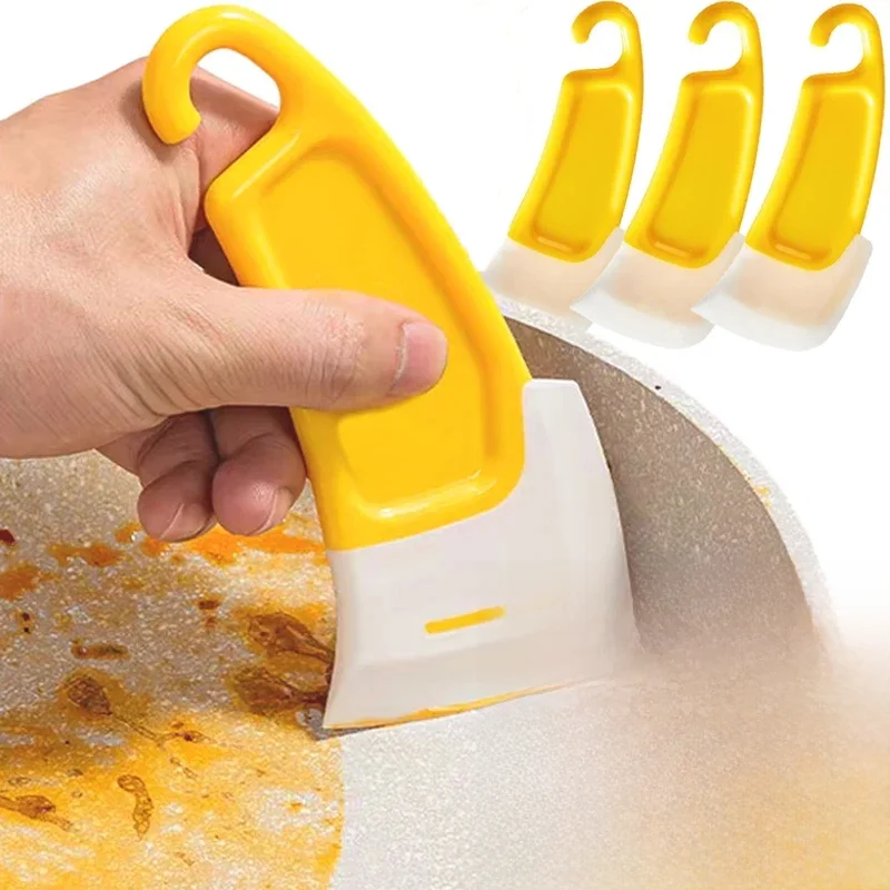 Schoonmaken Spatel Keuken Schraper Zacht Mes Schraper Borstel Vuile Pan Pot Gerechten Cleaner Gereedschap Koken Bakken Tool Keuken Gadget - afbeelding 2