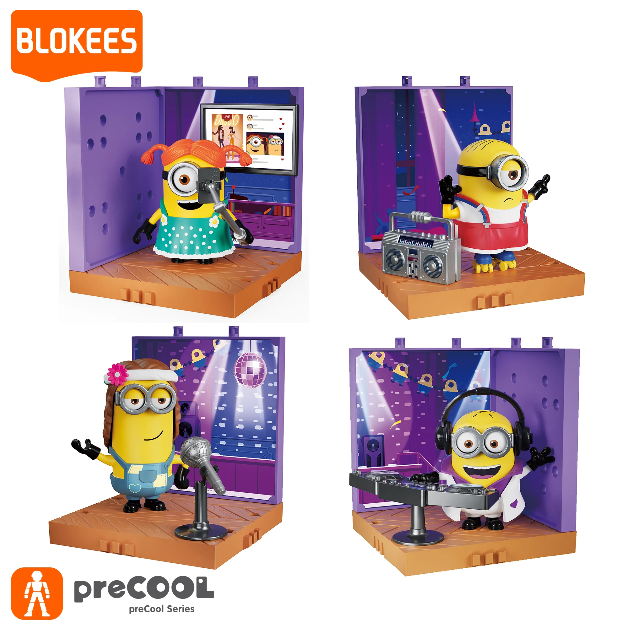 

Blokees Minion PreCOOL Миньоны Праздничная вечеринка Карл / Стюарт / Кевин / Фил Быстрая доставка