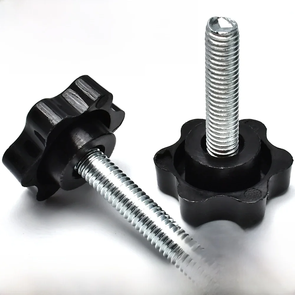 Kohlenstoffstahl Handknopf Schrauben Bolzen Kunststoff Sternform Kopf Gewindeklemmung Daumengriff Maschinenschraube Bolzen M4 M5 M6 M8 M10 M12