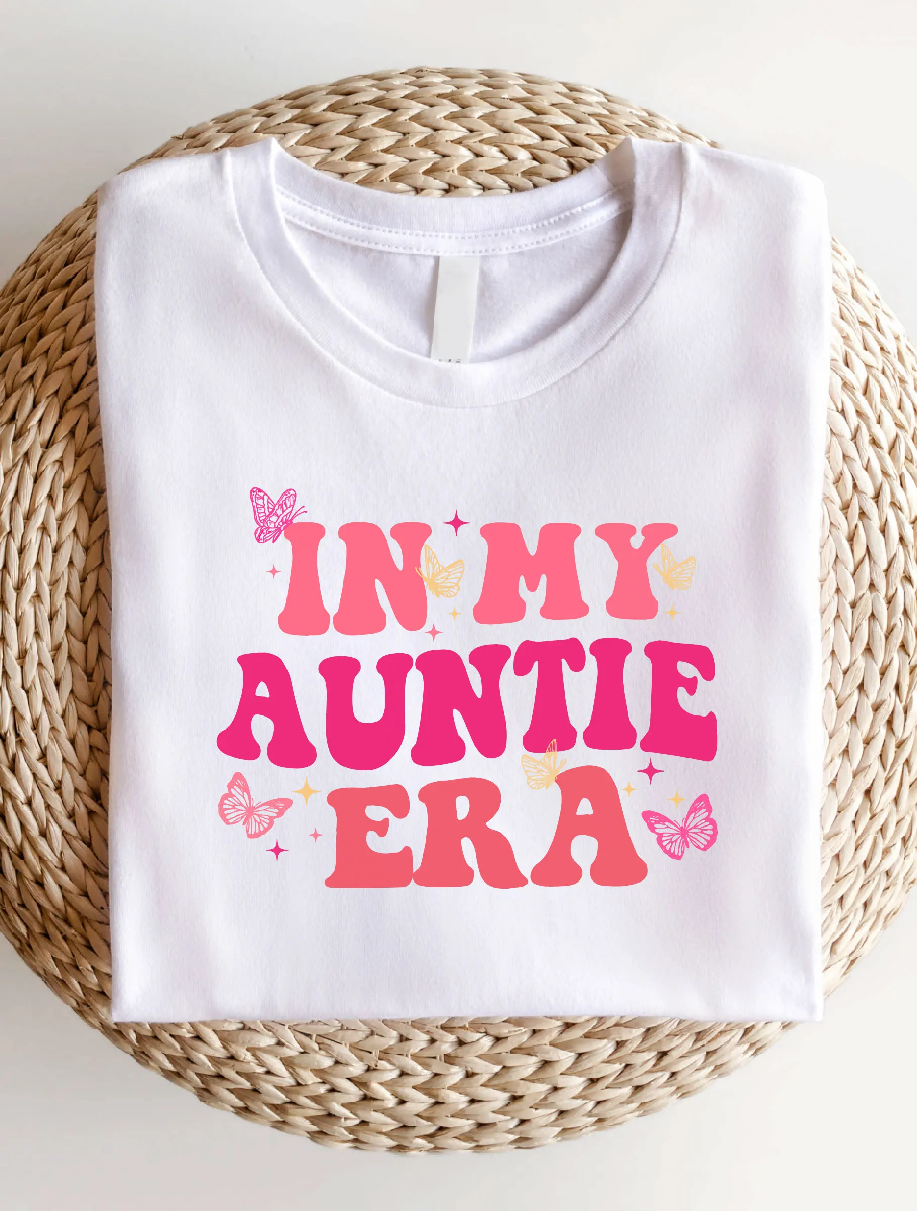 Casual Auntie Graphic Crew Neck Shirt, Aunt Short Sleeve Comfort Tee For Women AE17