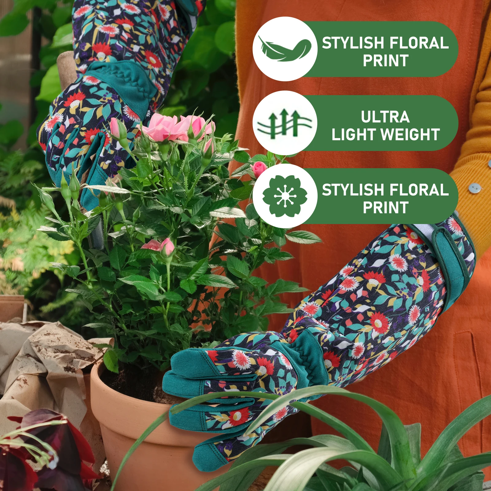 قفازات حدائق مقاومة للأشواك، م - مراجعة Garden Gloves Thorn Proof وسعره