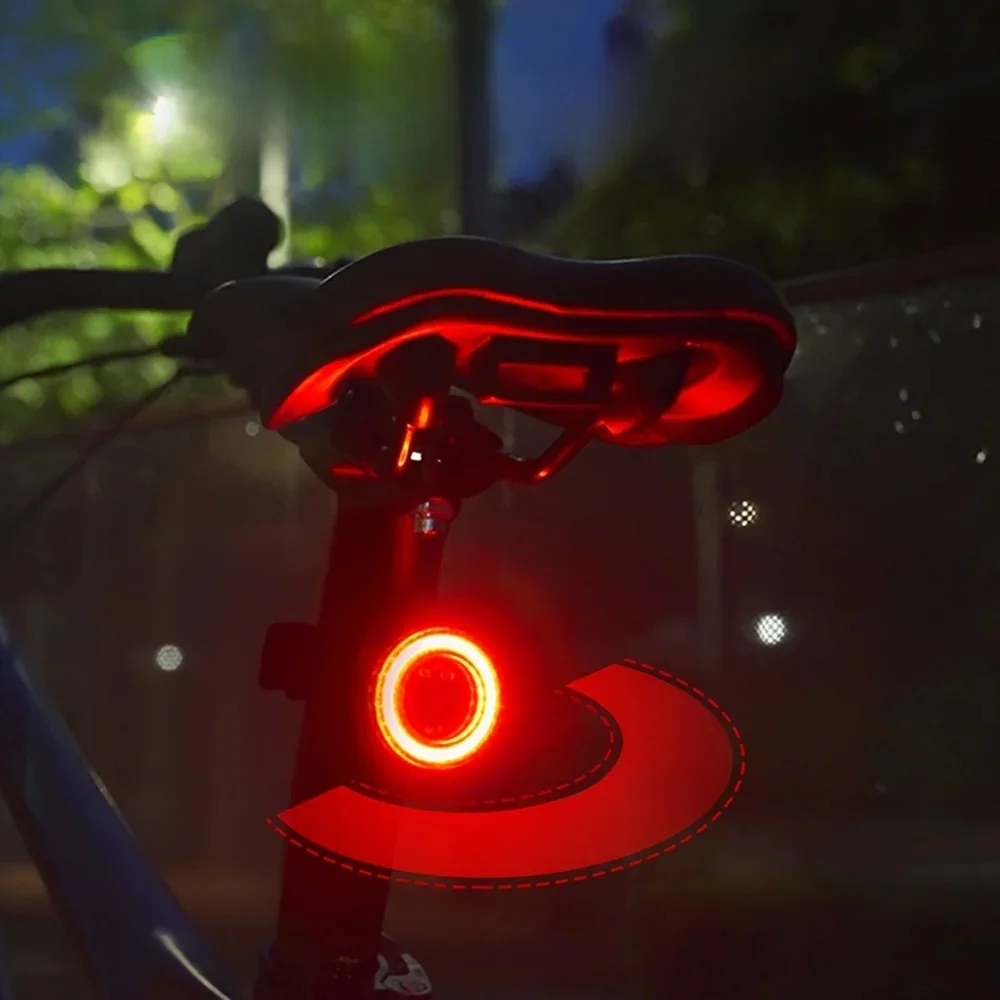 AliExpress 1 Pc Bicycle Intelligent Brake Taillight Red Light Cob Large Aperture Seat Cushion Taillight Intelligent Brake Tail