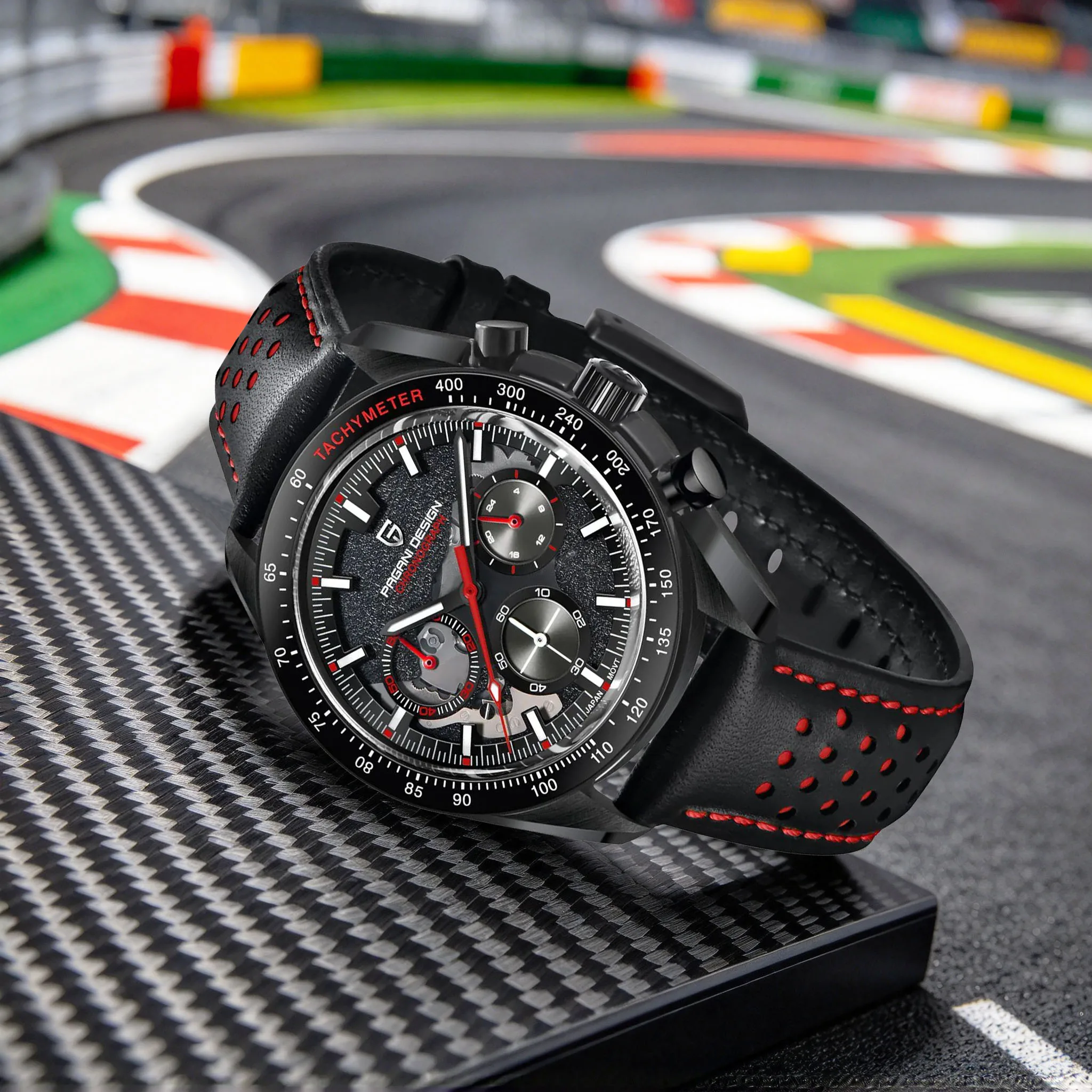 2026 PAGANI DESIGN Cool & Edgy Men's Quartz Watch For Men Gym & Fitness Tachymeter Bezel 10bar Waterproof Three-Eye Chronograph