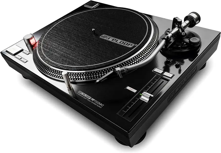 Reloops RP-7000 MK2 Direct Drive DJ Turntable - Black With Concorde Mix Needle