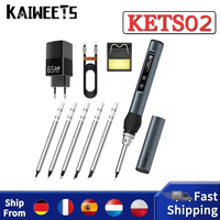 Kaiweets Kets02 Smart Digital Soldering Iron Kit 9-20V Operating Voltage Precise Temperature Control Sleep Mode